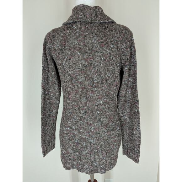 Liz Claiborne Women’s 2-Button Cardigan Sweater Heather Brown Size Medium - Picture 5 of 10